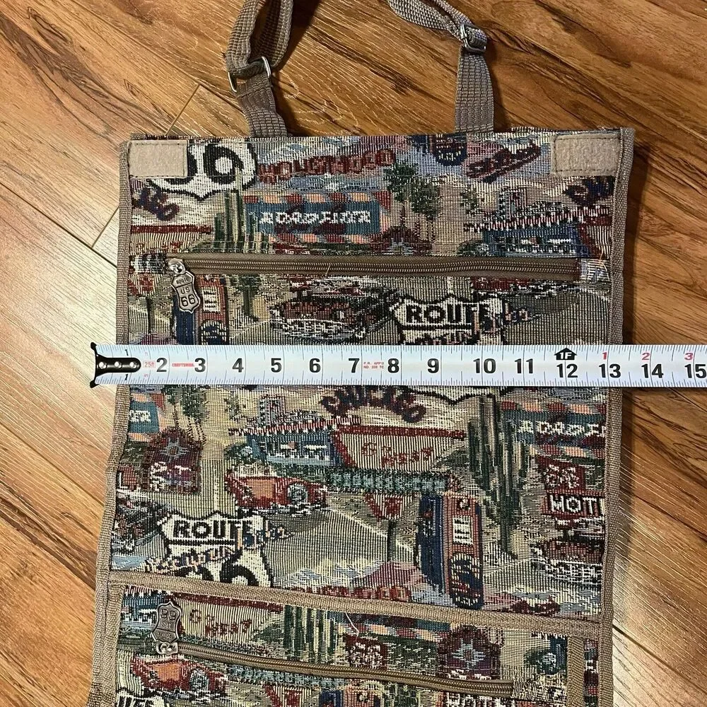 Jade - ROUTE 66 Roller Travel Shopping Bag Foldable Wheels Zips Carry on Luggage